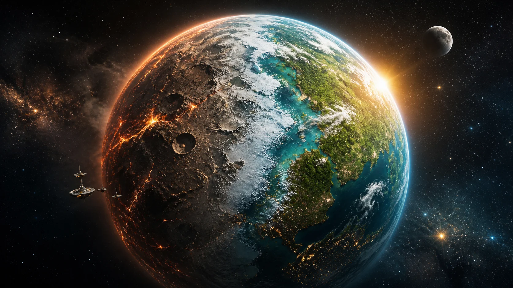 Worldseed: Planet Tycoon — a world transforming from volcanic rock into a living planet